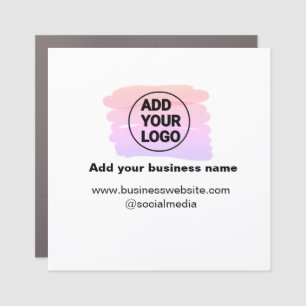 simple minimal add your logo/design watercolor car magnet