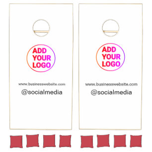 simple minimal add your logo/design watercolor cornhole set