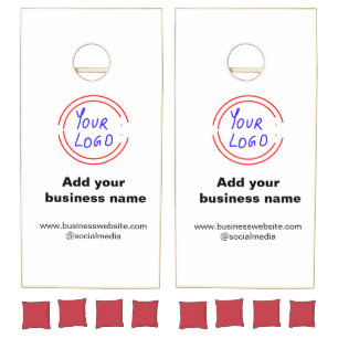 simple minimal add your logo/design watercolor cornhole set