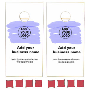 simple minimal add your logo/design watercolor cornhole set