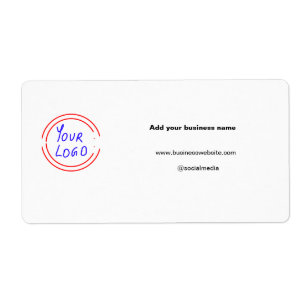 simple minimal add your logo/design watercolor label