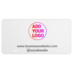 simple minimal add your logo/design watercolor license plate