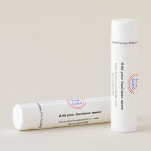 simple minimal add your logo/design watercolor lip balm