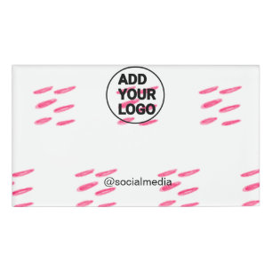 simple minimal add your logo/design watercolor     name tag