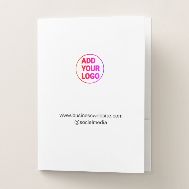simple minimal add your logo/design watercolor   pocket folder (Front)