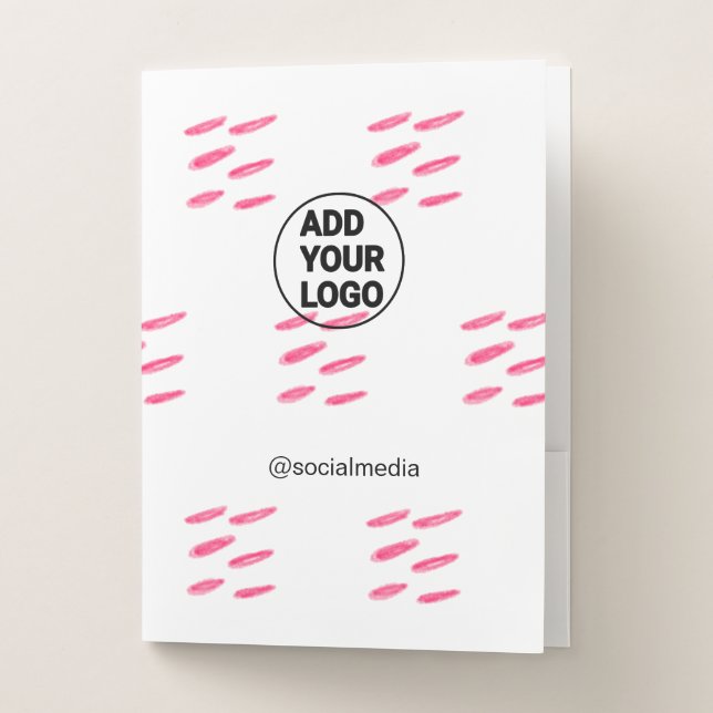 simple minimal add your logo/design watercolor     pocket folder (Front)