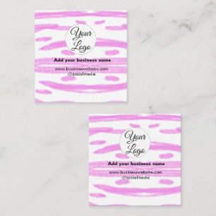 simple minimal add your logo/design watercolor square business card