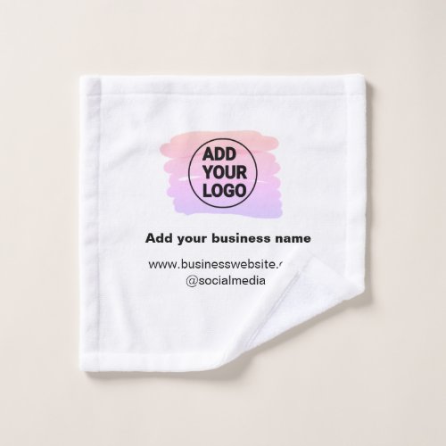 simple minimal add your logodesign watercolor     wash cloth