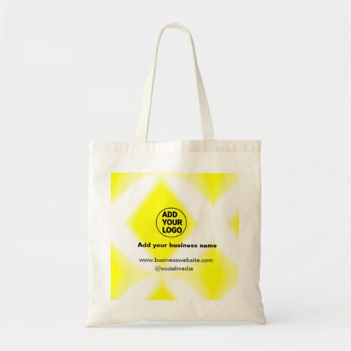 simple minimal add your logodesign yellow add web tote bag