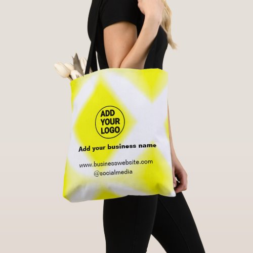 simple minimal add your logodesign yellow add web tote bag