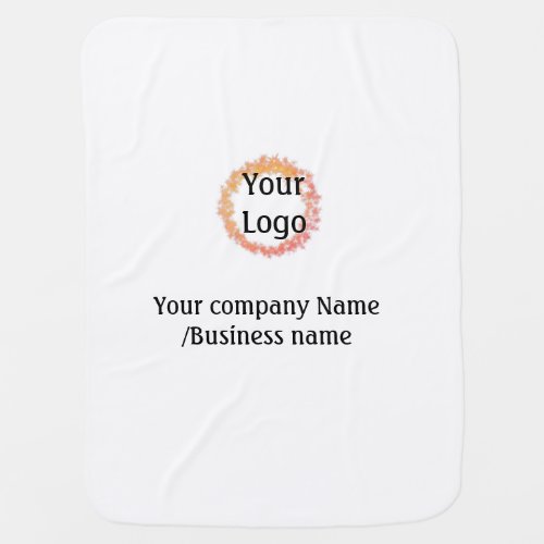 simple minimal add your logo gold website social t baby blanket