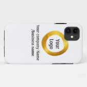 simple minimal add your logo gold website social t Case-Mate iPhone case (Back (Horizontal))