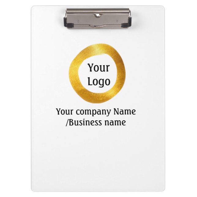 simple minimal add your logo gold website social t clipboard (Front)