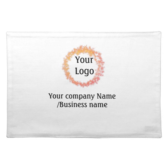 simple minimal add your logo gold website social t cloth placemat (Front)