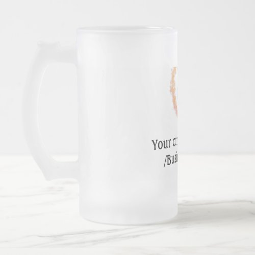 simple minimal add your logo gold website social t frosted glass beer mug