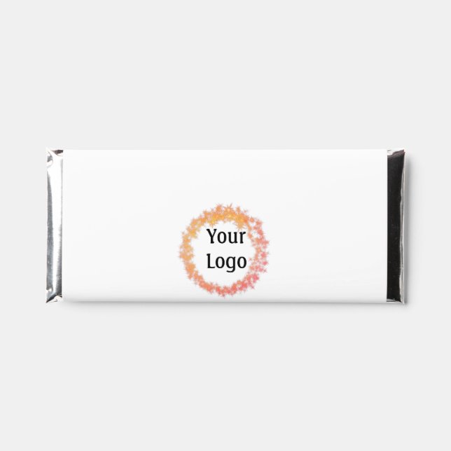 simple minimal add your logo gold website social t hershey bar favors (Front)