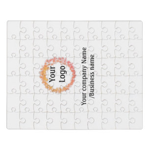 simple minimal add your logo gold website social t jigsaw puzzle