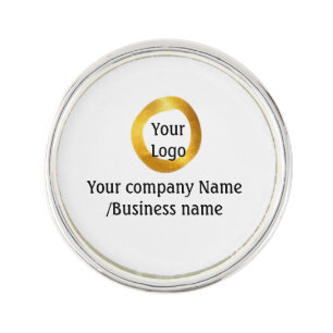 simple minimal add your logo gold website social t lapel pin