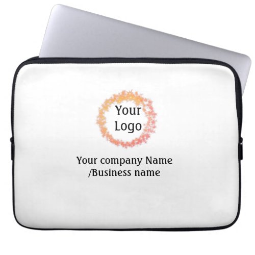 simple minimal add your logo gold website social t laptop sleeve