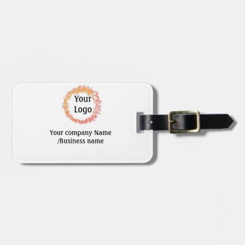 simple minimal add your logo gold website social t luggage tag