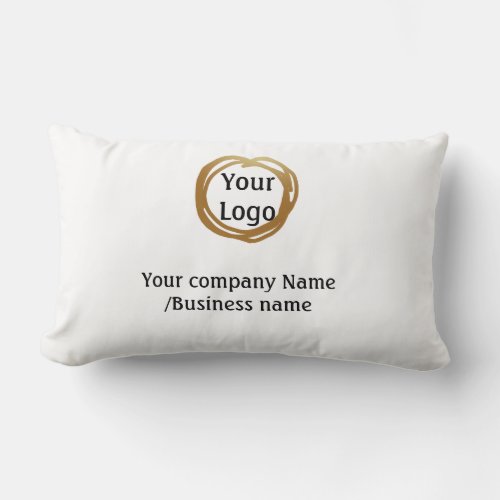 simple minimal add your logo gold website social t lumbar pillow