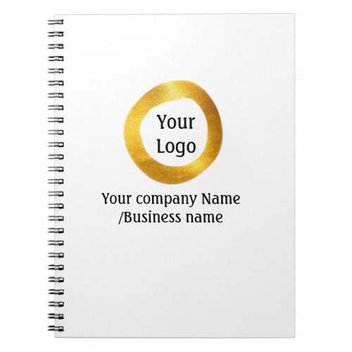 simple minimal add your logo gold website social t notebook