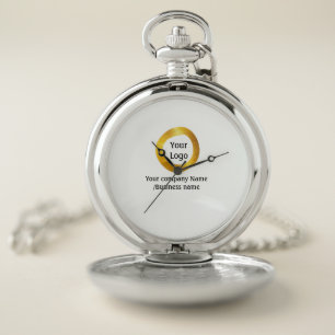 simple minimal add your logo gold website social t pocket watch