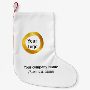 simple minimal add your logo gold website social t small christmas stocking