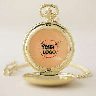 simple minimal add your logo name watercolor pocket watch