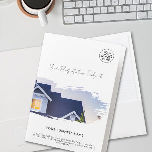 Simple Minimal Add Your Logo Photo QR Code Promo Pocket Folder