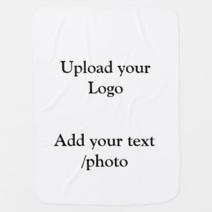 simple minimal add your logo text details baby bl blanket