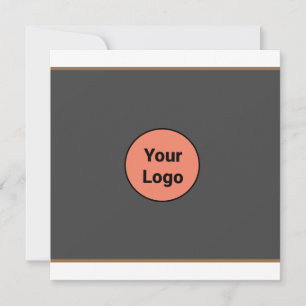 Simple minimal add your logo text name announcement