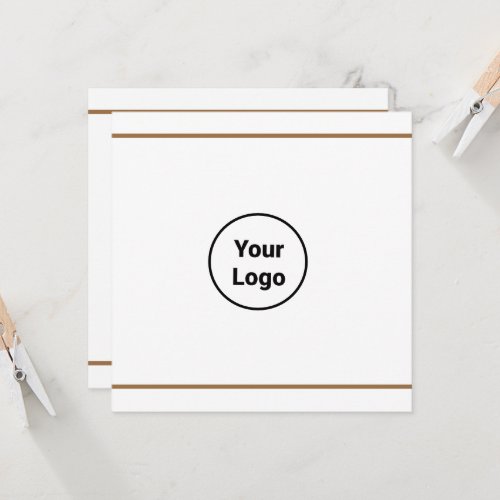 Simple minimal add your logo text name card