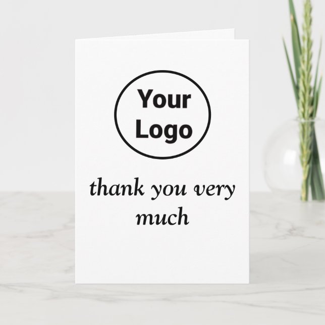 Simple minimal add your logo text name card (Front)