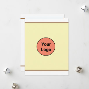 Simple minimal add your logo text name holiday card
