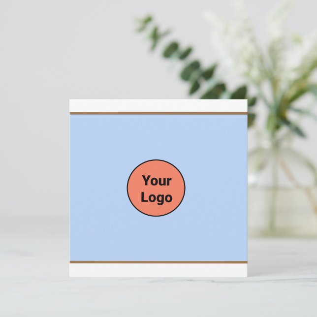 Simple minimal add your logo text name holiday card (Standing Front)