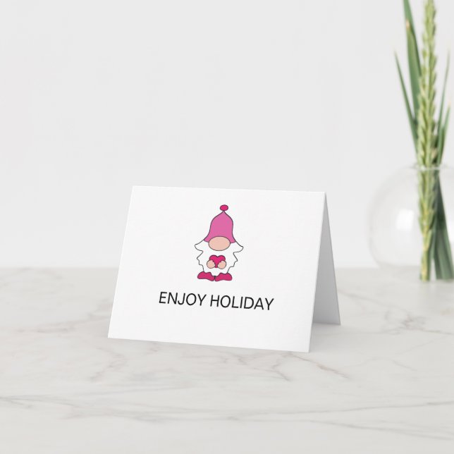 Simple minimal add your logo text name holiday card (Front)