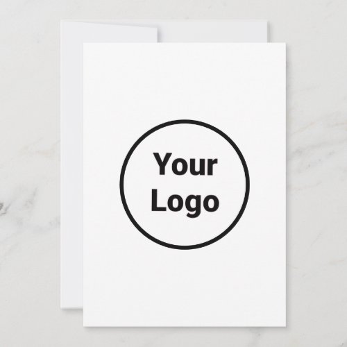 Simple minimal add your logo text name holiday card