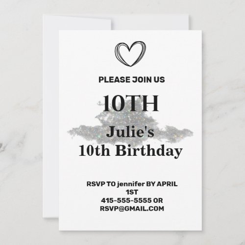 Simple minimal add your logo text name invitation