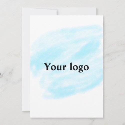 Simple minimal add your logo text name invitation