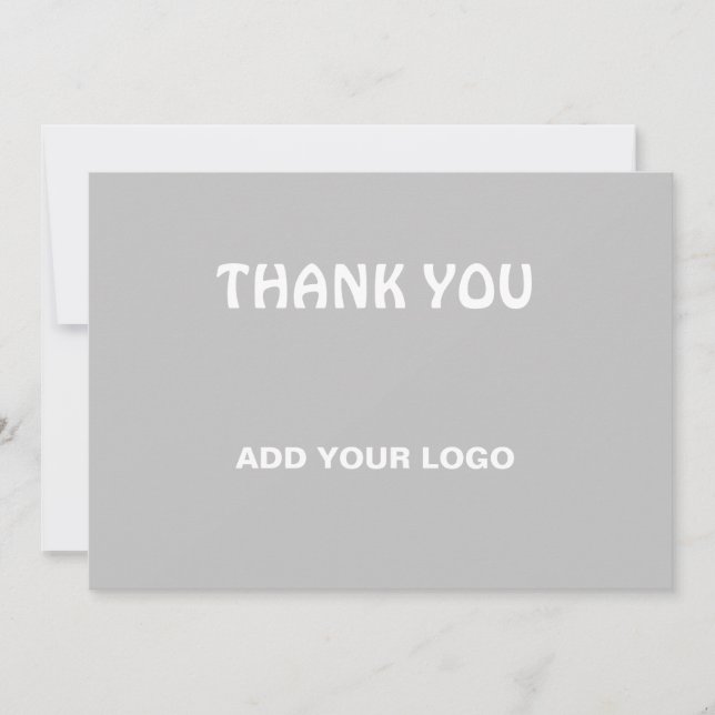 Simple minimal add your logo text name invitation (Front)