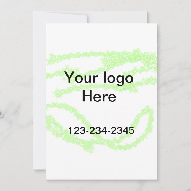 Simple minimal add your logo text name invitation (Front)