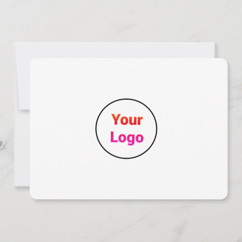 Simple minimal add your logo text name invitation