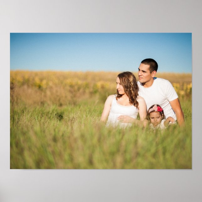 Simple minimal add your logo text name poster (Front)