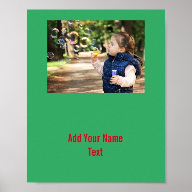 Simple minimal add your logo text name poster (Front)