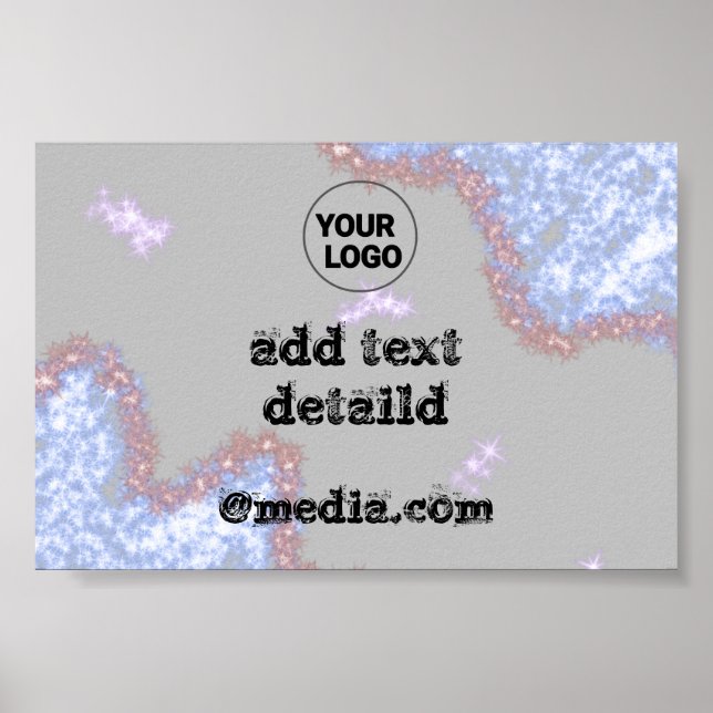 Simple minimal add your logo text name poster (Front)