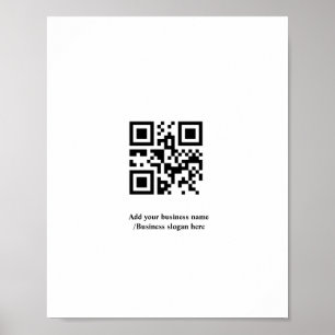 Simple minimal add your logo text name poster