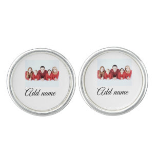 simple minimal add your mom photo name mom gift cufflinks