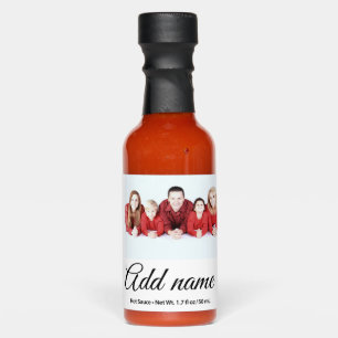 simple minimal add your mom photo name mom gift  hot sauces