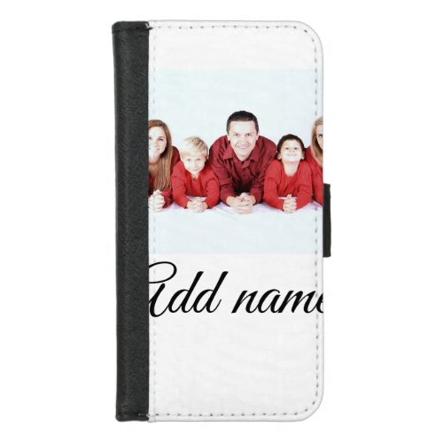 simple minimal add your mom photo name mom gift  iPhone 87 wallet case